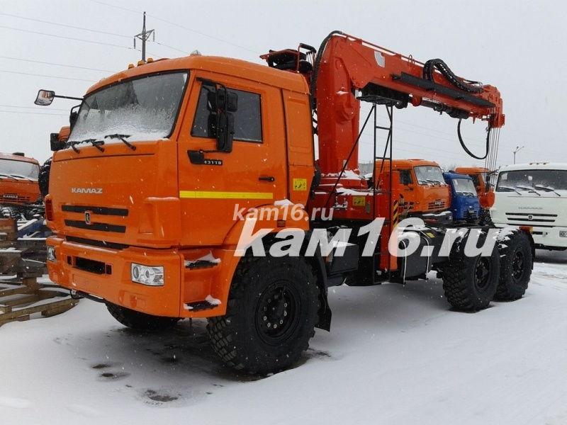 Тягач КАМАЗ 43118 с КМУ Kanglim 2056 ямобур